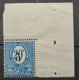 1920 Freimarken Provisorien 5 Pf Aufdruck schwarz auf 20 Pf blau
