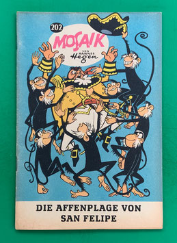 Original Mosaik der Digedags Nr. 202 Die Affenplage von San Felipe September 1973 Amerika-Serie sammelwürdiger Zustand