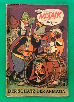 Original Mosaik der Digedags Nr. 89 Der Schatz der Armada April 1964 Erfinder-Serie