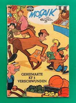 Original Mosaik der Digedags Nr. 44 Geheimakte KF 3 verschwunden Juli 1960 Weltraum-Serie