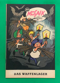 Original Mosaik der Digedags Nr. 207 Das Waffenlager Februar 1974 Amerika-Serie