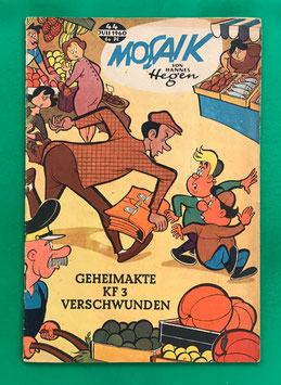 Original Mosaik der Digedags Nr. 44 Geheimakte KF 3 verschwunden Juli 1960 Weltraum-Serie
