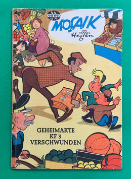 Original Mosaik der Digedags Nr. 44 Geheimakte KF 3 verschwunden Juli 1960 Weltraum-Serie