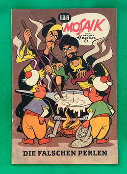 Original Mosaik der Digedags Nr. 136 Die falschen Perlen März 1968 Runkel-Serie