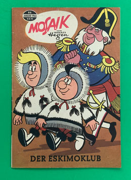 Original Mosaik der Digedags Nr. 86 Der Eskimoklub Januar 1964 Erfinder-Serie