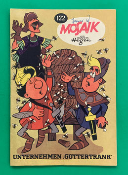 Original Mosaik der Digedags Nr. 122 Unternehmen "Göttertrank" Januar 1967 Runkel-Serie exzellenter Zustand mit Abostempel