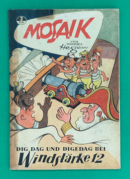 Original Mosaik der Digedags Nr. 2 Bei Windstärke 12 März 1956 Orient-Südsee-Serie