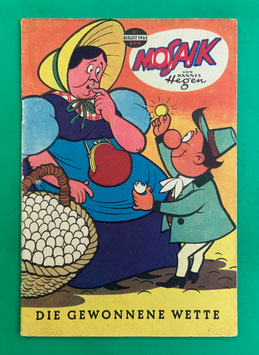 Original Mosaik der Digedags Nr. 81 Die gewonnene Wette August 1963 Erfinder-Serie