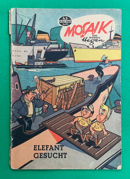 Original Mosaik der Digedags Nr. 43 Elefant gesucht Juni 1960 Weltraum-Serie