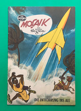 Original Mosaik der Digedags Nr. 25 Die Entführung ins All Dezember 1958 Weltraum-Serie