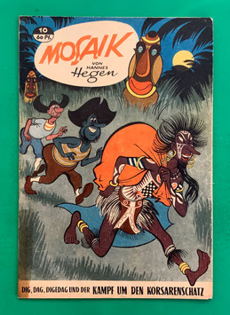 Original Mosaik der Digedags Nr. 10 Kampf um den Korsarenschatz September 1957 Orient-Südsee-Serie