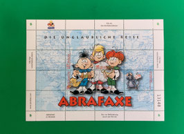 Mosaik Abrafaxe Briefmarkenblock Die unglaubliche Reise der Abrafaxe PIN AG