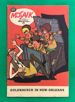 Original Mosaik der Digedags Nr. 177 Goldrausch in New Orleans August 1971 Amerika-Serie