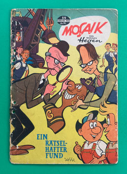Original Mosaik der Digedags Nr. 39 Ein rätselhafter Fund Februar 1960 Weltraum-Serie