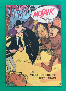 Original Mosaik der Digedags Nr. 72 Die verschlüsselte Botschaft November 1962 Weltraum-Serie