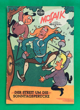 Original Mosaik der Digedags Nr. 59 Der Streit um die Sonntagsperücke Oktober 1961 Erfinder-Serie