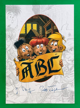 Mosaik Abrafaxe Mosaik Grafik Unterschrift signiert