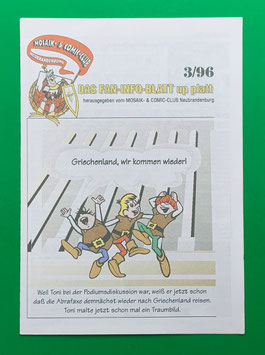 Original Fanzine MCC-News 3/96 Neubrandenburger Mosaik und Comic Club Fan-Info-Blatt up platt 3/96 Dezember 1996 Auflage nur 100 Stück