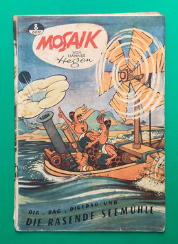 Original Mosaik der Digedags Nr. 8 Die rasende Seemühle Juli 1957 Orient-Südsee-Serie