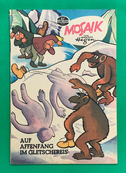 Original Mosaik der Digedags Nr. 67 Auf Affenfang im Gletschereis Juni 1962 Weltraum-Serie