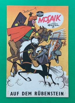 Original Mosaik der Digedags Nr. 98 Auf dem Rübenstein Januar 1965 Runkel-Serie exzellenter Zustand mit Abostempel