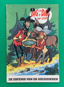 Original Mosaik Digedags Exportheft Holland holländisch Dig en Dag op stap Buchstabe J Nr. 161 De erfenis van de goudzoeker April 1970 Amerika-Serie