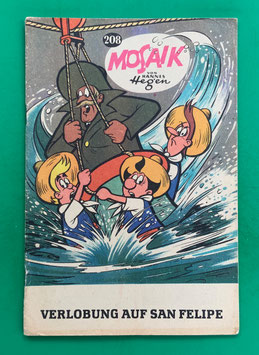 Original Mosaik der Digedags Nr. 208 Verlobung auf San Felipe März 1974 Amerika-Serie original & vollständig