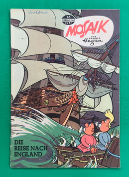 Original Mosaik der Digedags Nr. 63 Die Reise nach England Februar 1962 Erfinder-Serie