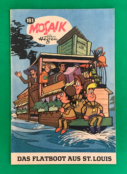 Original Mosaik der Digedags Nr. 181 Das Flatboot aus St. Louis Dezember 1971 Amerika-Serie