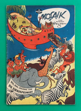Original Mosaik der Digedags Nr. 12 Die Zirkuspremiere November 1957 Orient-Südsee-Serie