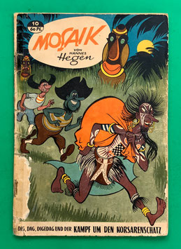 Original Mosaik der Digedags Nr. 10 Kampf um den Korsarenschatz September 1957 Orient-Südsee-Serie