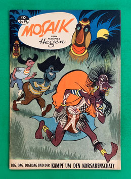 Original Mosaik Digedags Nr. 10 Kampf um den Korsarenschatz September 1957 Orient-Südsee-Serie