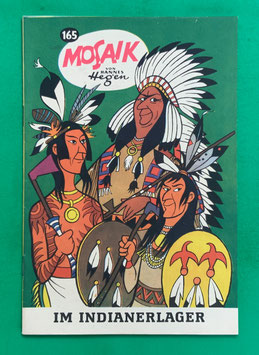 Original Mosaik der Digedags Nr. 165 Im Indianerlager August 1970 Amerika-Serie