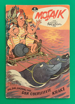 Original Mosaik der Digedags Nr. 6 Der überlistete Krake März 1957 Orient-Südsee-Serie