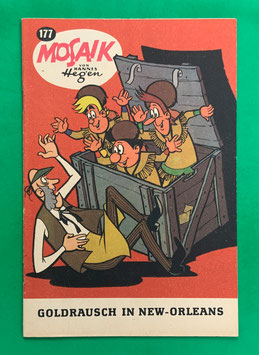 Original Mosaik der Digedags Nr. 177 Goldrausch in New Orleans August 1971 Amerika-Serie