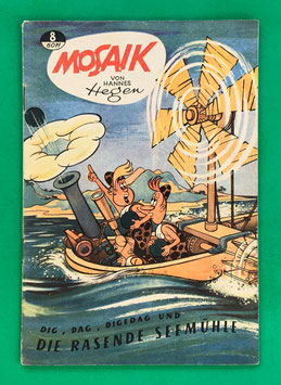 Original Mosaik der Digedags Nr. 8 Die rasende Seemühle Juli 1957 Orient-Südsee-Serie