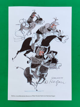 Mosaik Digedags originale Beilage aus Reprintmappe 12 unveröffentlichte Skizze neuwertiger Zustand