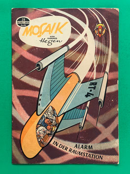 Original Mosaik der Digedags Nr. 28 Alarm in der Raumstation 1959 Weltraum-Serie