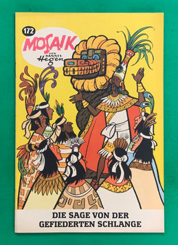 Original Mosaik der Digedags Nr. 172 Die Sage von der gefiederten Schlange März 1971 Amerika-Serie