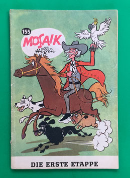 Original Mosaik Digedags Exportheft Nr. 155 Die erste Etappe Oktober 1969 Amerika-Serie Das Schiffsrennen