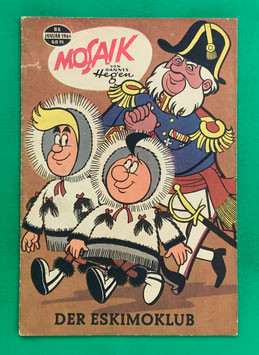 Original Mosaik der Digedags Nr. 86 Der Eskimoklub Januar 1964 Erfinder-Serie