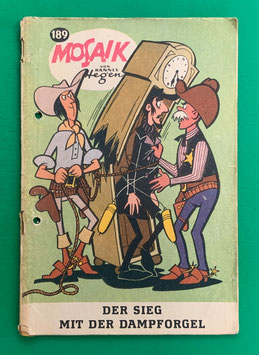 Original Mosaik der Digedags Nr. 189 Der Sieg mit der Dampforgel August 1972 Amerika-Serie original & vollständig