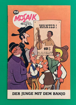 Original Mosaik der Digedags Nr. 159 Der Junge mit dem Banjo Februar 1970 Amerika-Serie