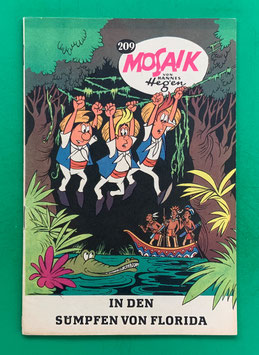 Original Mosaik der Digedags Nr. 209 In den Sümpfen von Florida April 1974 Amerika-Serie sammelwürdiger Zustand
