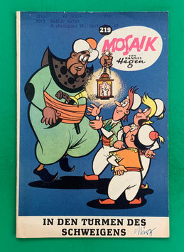 Original Mosaik der Digedags Nr. 219 In den Türmen des Schweigens Februar 1975 Orient-Serie exzellenter Zustand mit Abostempel