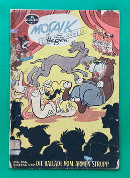 Original Mosaik der Digedags Nr. 15 Die Ballade vom armen Strupp Februar 1958 Römer-Serie