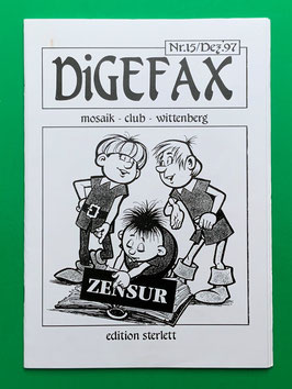 Original Mosaik Fanzine Digefax Nr. 15 Mosaik-Club Wittenberg Dezember 1997