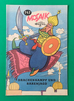 Original Mosaik der Digedags Nr. 147 Drachenkampf und Bärenjagd Februar 1969 Runkel-Serie exzellenter Zustand mit Abostempel