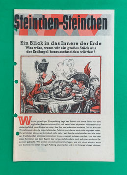 Original Mosaik Digedags Beilage Nr. 51 Ein Blick in das Innere der Erde Februar 1961