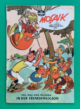 Original Mosaik Digedags Exportheft Nr. 20 In der Fremdenlegion Juli 1958 Römer-Serie Zirkus-Kapitel/Teutobald-Kapitel